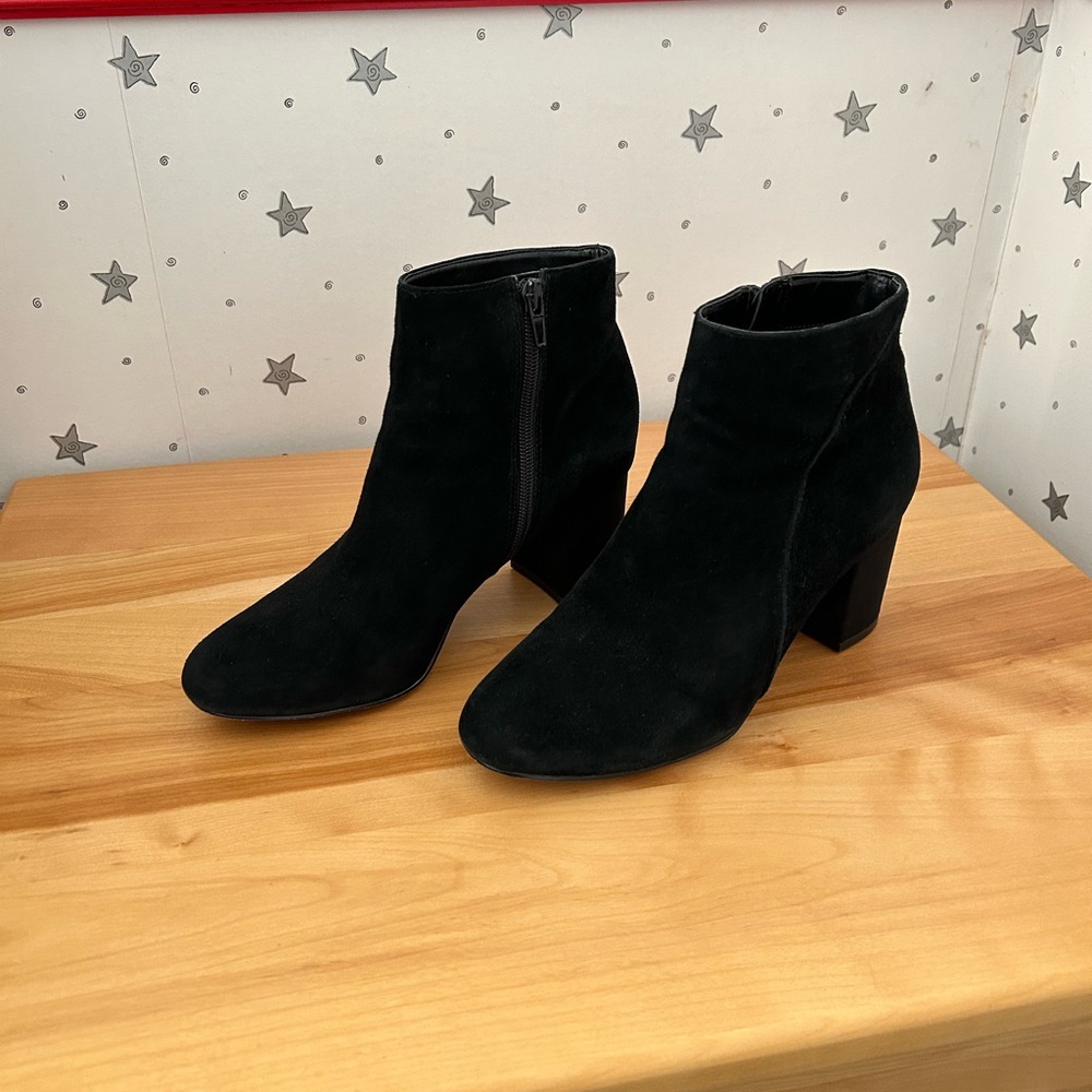 INC black suede booties - size 7. Great condition.